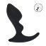 Черная анальная пробка для массажа простаты Double Ripple Silicone Prostate Massager - Черная анальная пробка для массажа простаты Double Ripple Silicone Prostate Massager