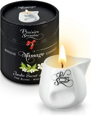 Массажная свеча с ароматом белого чая Jardin Secret D asie The Blanc - 80 мл. Зажгите свечу, и она превратится в ароматное масло для массажа. В состав масла входят ароматные композиции, созданные французскими парфюмерами. Керамическая баночка наилучшим способом сохраняет ароматы, защищая от посторонних запахов, а удобный носик упрощает использование.Содержит 80 мл. массажного масла. Упаковано в подарочную коробку. Сделано во Франции. Страна: Франция. Объем: 80 мл.