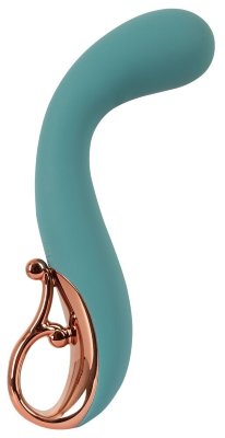 Бирюзовый вибратор для точки G The Magician G-Spot Vibrator - 19 см. Длина: 19 см. Диаметр: 3.6 см. Роскошный вибратор для точки G. 16 режимов вибрации. Эргономичный идеальный изгиб. Практичная кольцевая ручка с элегантным внешним видом. Водонепроницаемый. Шелковисто-гладкий силикон. Перезаряжаемый - в комплекте USB-кабель для зарядки. Рабочая длина - 13 см. Страна: Китай. Материал: силикон. Батарейки: встроенный аккумулятор.