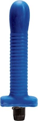 Синий многоскоростной силиконовый вибратор - 18 см. Длина: 18 см. Диаметр: 3.8 см. Из-за цвета кажущийся холодным вибратор заставит ваше лоно пылать от наслаждения. Плоть станет распалённой, ведь движения вибромассажера с увеличенной головкой и ребрышками на тельце ежесекундно будут усиливать возбуждение. Мощная вибрация приумножит все ощущения в разы. Вы сможете выбрать любой из 7 режимов работы и наслаждаться накатывающими на тело жаркими волнами удовольствия. Страна: Китай. Материал: силикон. Батарейки: 2 шт., тип AA.