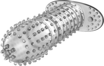 Закрытая прозрачная насадка Crystal sleeve - 12 см.