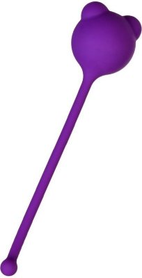 Фиолетовый силиконовый вагинальный шарик A-Toys с ушками Длина: 12.4 см. Диаметр: 2.7 см. Вагинальный шарик A-Toys — это идеальный способ попрактиковать упражнения Кегеля. Маленькие ушки на вершине игрушки усиливают удовольствие во время ношения. Удобный силиконовый шнур позволяет с легкостью вводить и извлекать девайс. Водонепроницаемый и простой в уходе. Просто нанесите ваш любимый лубрикант и вставьте шарик. Рекомендуется использовать игрушку не более 2 часов, начиная с 20-30 минут ежедневно. Рабочая длина - 2,9 см. Страна: Китай. Материал: силикон.