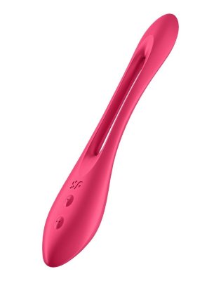 Красный многофункциональный вибратор для пар Satisfyer Elastic Joy Длина: 19.9 см. Мультифункциональный гибкий унисекс-вибратор Elastic Joy от Satisfyer существенно расширяет возможности сексуального удовольствия в соло игре и паре. Благодаря гибкому корпусу вибратор можно использовать в качестве накладного вибратора, кольца для пениса или парного вибратора. Elastic Joy способен подстроиться под индивидуальные особенности тела. Регулируемое положение позволяет зафиксировать и использовать вибратор в любом положении – прямо, сгибать, раздвигать, накладывать, вставлять и делать все, что придет вам в голову. Используйте его как классический погружной вибратор, кольцо для пениса, для стимуляции сосков, или согните его в U-образную форму парного вибратора – более 14 вариаций использования. 2 мощных независимых мотора управляются отдельно, каждый мотор имеет 7 ритмов вибрации и 3 уровня интенсивности. Отдельно управляемые двигатели можно комбинировать друг с другом, обеспечивая 100 возможных комбинаций вибрации. Переключение режимов и двигателей осуществляется с помощью кнопок на корпусе. Элегантный дизайн с небольшим рельефом идеально подходит в качестве первой игрушки для начинающих и для опытных пар. Ребристый конец усиливает внешнюю стимуляцию, а более узкий наконечник обеспечивает точечный массаж зоны G. Шелковистое силиконовое покрытие — фирменный знак Satisfyer, тактильно нежный и приятный на ощупь. Elastic Joy позаботится о самых чувственных прикосновениях даже в ванной и душе. Благодаря водонепроницаемости IPX7 игрушку можно погружать под воду до 30 минут. Чтобы получить максимум удовольствия и сохранить материал в наилучшем виде, рекомендуется пользоваться качественной смазкой на водной основе. Страна: Германия. Материал: силикон. Батарейки: встроенный аккумулятор.