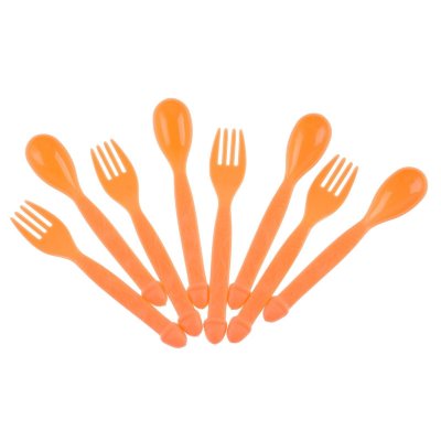 Набор пластиковых столовых приборов «Всё в твоих руках» Набор пластиковых столовых приборов «Всё в твоих руках». В наборе 4 вилки и 4 ложки. Страна: Китай. Материал: пластик.
