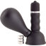 Черный вибратор с грушей на сосок - Черный вибратор с грушей на сосок