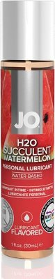 Лубрикант с ароматом арбуза JO Flavored Watermelon - 30 мл. JO Flavored Watermelon - превосходный аромат арбуза и длительное скольжение. Только натуральные компоненты, без искусственных добавок. Нежный как силиконовый. Безопасен для латексных изделий. небольшое количество персонального любриканта нанесите на интимные участки. Для использования с презервативом, нанесите на наружную сторону презерватива. вода, глицерин, натрий карбоксиметилцеллюлоза, натуральный ароматизатор, метилпарабен, пропилпарабен. Страна: США. Объем: 30 мл.