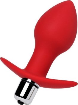 Красная анальная вибровтулка Glam - 9,7 см.