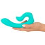 Бирюзовый вибратор NAIRA Dual Heads Vibrator - 17,5 см. - Бирюзовый вибратор NAIRA Dual Heads Vibrator - 17,5 см.