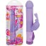 Фиолетовый силиконовый вибратор с виброзайчиком - 16,5 см. - Фиолетовый силиконовый вибратор с виброзайчиком - 16,5 см.