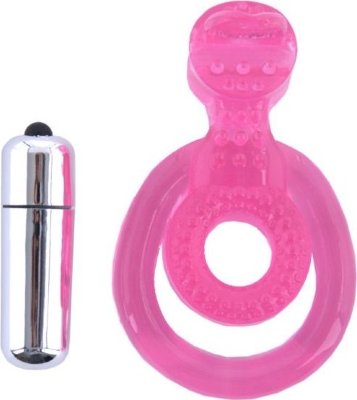 Розовая вибронасадка со стимулятор клитора Язычок Длина: 6 см. Диаметр: 3.5 см. Эта розовая насадка поможет сделать обычный секс потрясающим, а приятные ощущения – захватывающими. Колечко, зафиксированное на основании члена, усилит эрекцию. Но не только! Петелька снизу, надетая на мошонку, равно как и виброэлемент сверху, будет стимулировать мужчину на всё новые свершения. «Язычок» сверху, покрытый мягкими шипами, вибрируя, подарит чувственный массаж клитора. Внутренний диаметр - 2 см. Страна: Китай. Материал: поливинилхлорид (ПВХ, PVC). Батарейки: есть в комплекте.