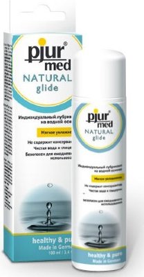 Нейтральный лубрикант на водной основе pjur MED Natural glide - 100 мл. Этот лубрикант разработан специально для людей с сухой или чувствительной кожей. Входящий в состав глицерин гарантирует непревзойденное увлажнение, а также дарит скользящий эффект большой длительности. Лубрикант прошел дерматологические испытания и подходит для чувствительной кожи. Идеален для ежедневного использования. Страна: Германия. Объем: 100 мл.