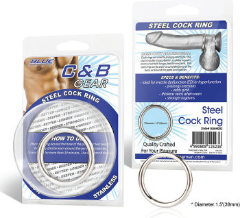 Стальное эрекционное кольцо STEEL COCK RING - 4.5 см.