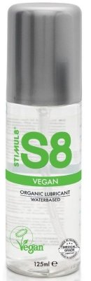Веганский лубрикант на водной основе S8 Vegan Lube - 125 мл. Наравне со стремительно растущим желанием есть только здоровую пищу, люди хотят пользоваться эко-продуктами. Мы имеем ввиду те, которые не едят. Сумки, пакеты, смазки… Компания Stimul8 идет в ногу со временем и выпустила абсолютно органическую смазку, которая не тестируется на животных. Мы знаем, как для многих из вас это важно, поэтому она есть у нас в продаже. Смазка на водной основе. Содержит только натуральные компоненты. Без сульфатов, парабенов, глютена, красителей, фталатов. Продукт, одобренный медициной. Не нарушает pH-баланс. Совместима с любыми презервативами и секс-игрушками. Хорошо скользит и подходит для вагинального и анального секса. Страна: Нидерланды. Объем: 125 мл.